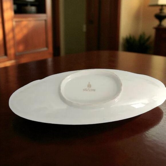 Antique Royal Vienna Fragonard Courting Couple Oval Trinket Dish 22K - Picture 5 of 7